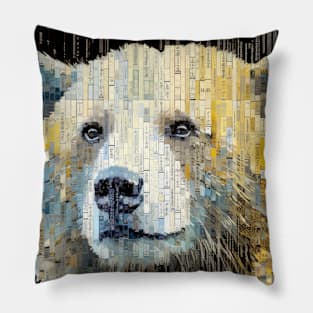 Grizzly Bear Animal Art Decor Paint Pillow