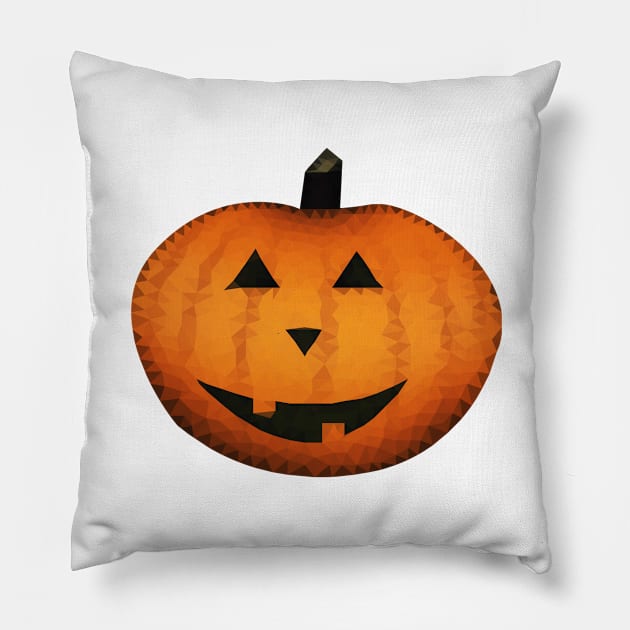 LowPoly Pumpkin Pillow by Destroyed-Pixel