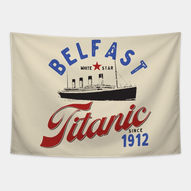 Belfast Titanic Tapestry by MindsparkCreative