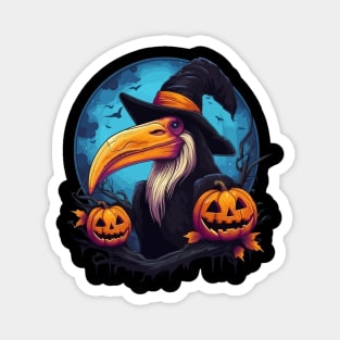 Hornbill Halloween Magnet