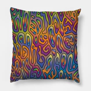 Seamless Turing Pattern Abstract Colored Pillow