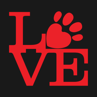 LOVE Dog Paw T-Shirt