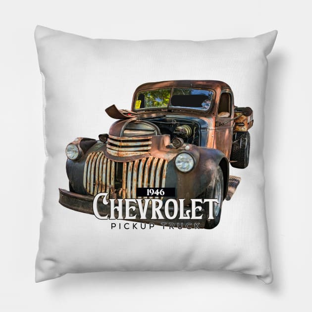 Old 1946 Chevrolet Pickup Truck Pillow by Gestalt Imagery