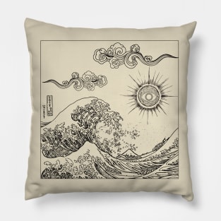 Japanese waves Pillow