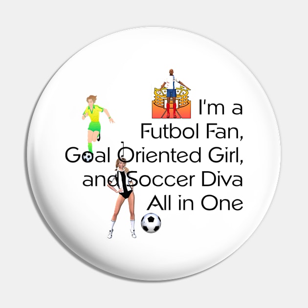 Soccer Girl Pin by teepossible