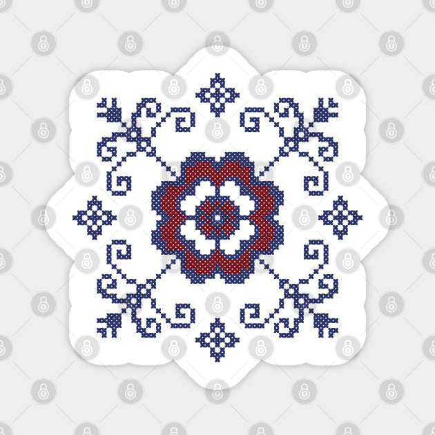 Romanian Traditional Flower Pattern Magnet by CandD