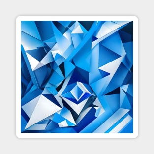 Abstract frozen blue Magnet