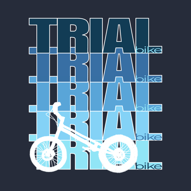 blue TRIAL Trialbike bike echo contour - cycling sports by ALLEBASIdesigns