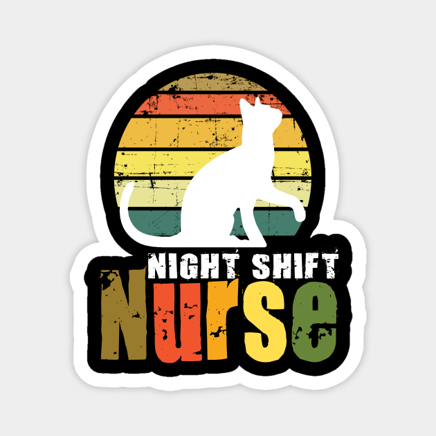 night shift nurse  funny nurse Magnet by Darwish