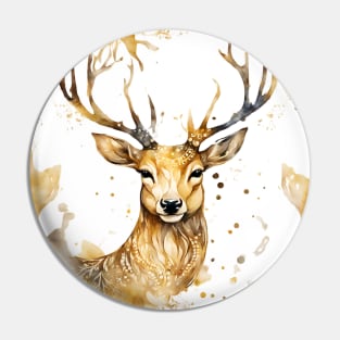 watercolor deer Pin