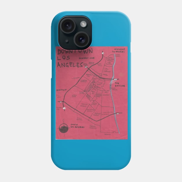 Downtown Los Angeles Phone Case by PendersleighAndSonsCartography