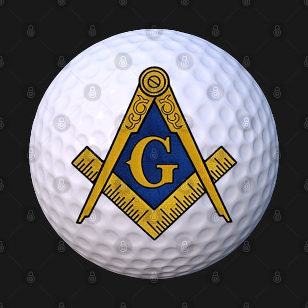 Mason Golfer - Square and Compass by Hermz Designs