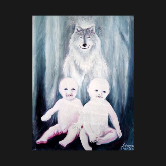 Romulus, Remus and the wolf by CORinAZONe