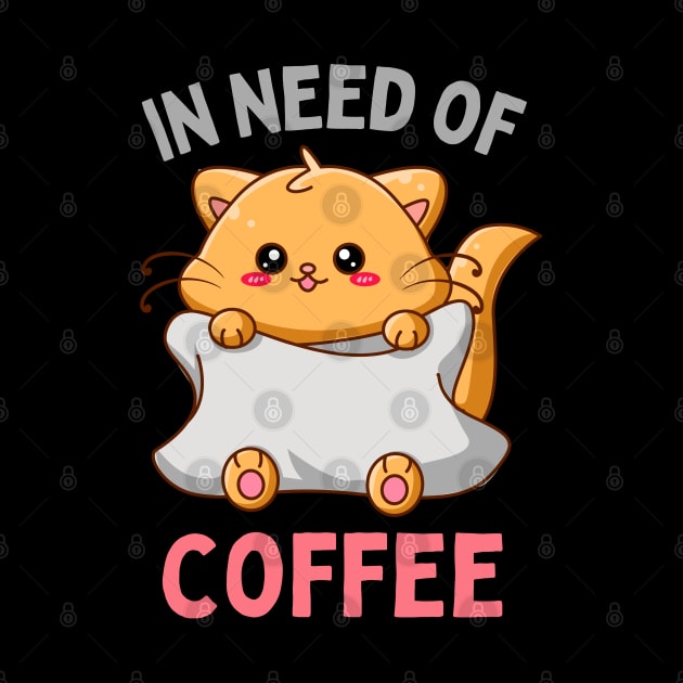 In need of coffee lover coffee addict Funny tired exhausted kitty by BoogieCreates