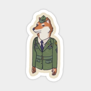 Military Shiba Inu Magnet