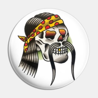 Headband Skull Tattoo Design Pin