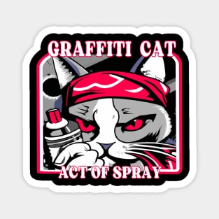 Graffiti cat act of spray Magnet