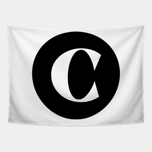 C (Letter Initial Monogram) Tapestry by n23tees