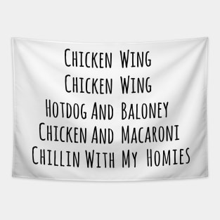 Chicken Wing Chicken Wing Hot Dog And Baloney Gift for Generation Z Tapestry