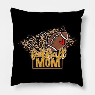 Football Mom Black and Gold Pillow