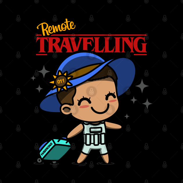 Stranger Things Cute Kawaii Eleven Travelling Vacation Meme by BoggsNicolas