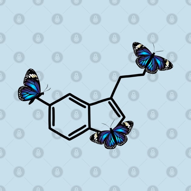 Blue Monarch Butterfly Serotonin Structure by the-bangs