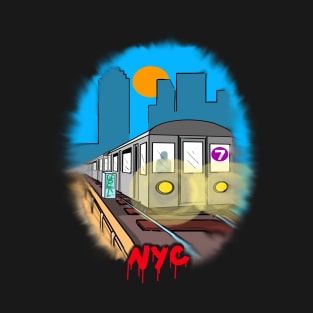 NYC Subway Series 7 Train T-Shirt