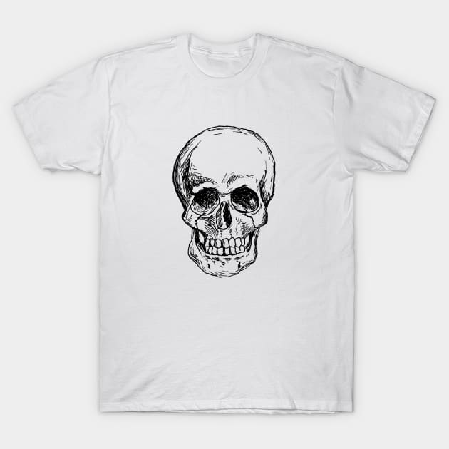 Troende Vuggeviser minus Skull print - Skull - T-Shirt | TeePublic