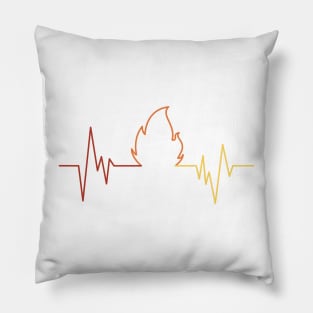 911, Hero, Firefighter Heartbeat Pillow