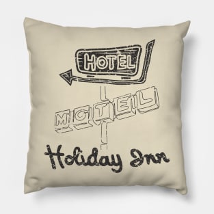 Retro Hotel Motel Holiday Inn Pillow