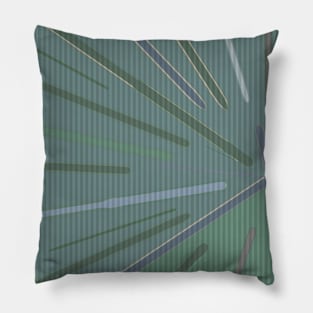 Rays - Modern Art Design | Lines | Soft Green Pillow