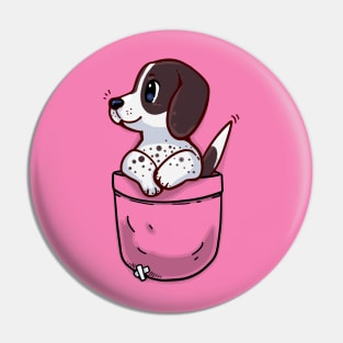 Pocket Cute Pointer Dog Pin