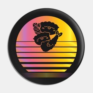 Sushi Go Synthwave - Board Game Inspired Graphic - Tabletop Gaming  - BGG Pin