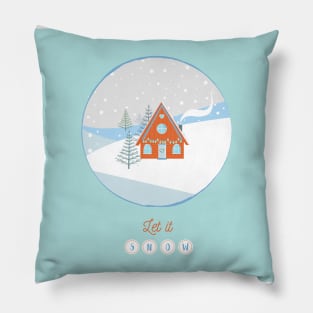 Countryside winter landscape Pillow