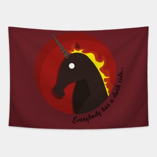 Dark unicorn Tapestry