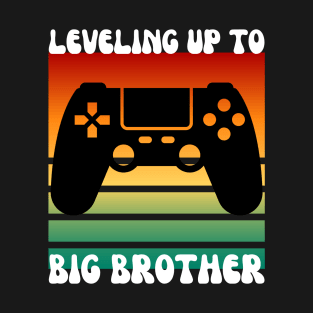 Retro Leveling Up To Big Brother 2023 Kids Boys Girls Men Women T-Shirt