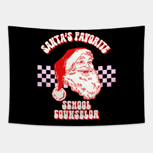 Santa's Favorite Math Teacher Retro Christmas Tapestry