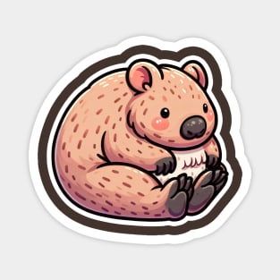 Wombat Kawaii Graphic Critter Cove Cute Animal A Splash of Forest Frolics and Underwater Whimsy! Magnet