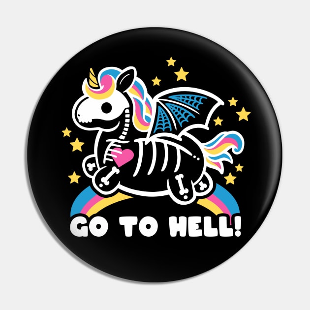 Skeleton unicorn Pin by NemiMakeit