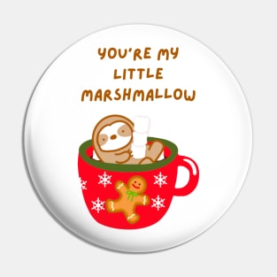 You’re My Little Marshmallow Christmas Mug Sloth Pin