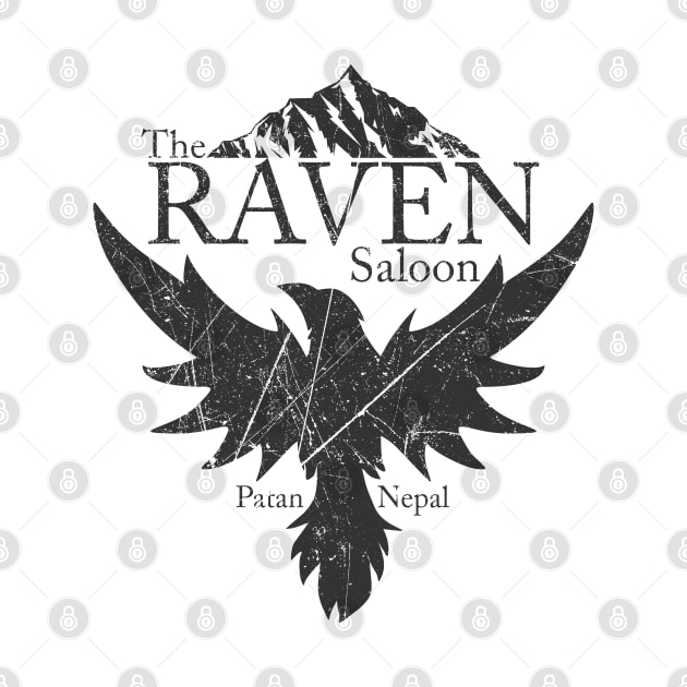 The Raven Saloon - black distressed by spicytees