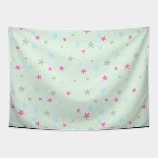 Sparking Stars - Sweet Pastel - Minimalist Colorful Holidays Tapestry