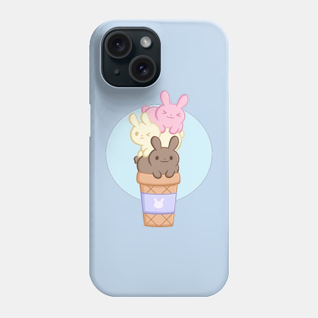 Bunny ice cream Phone Case by KammyBale