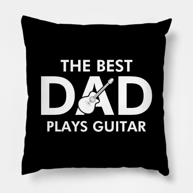 Guitar Playing Dads Best Dad Gift For Guitarist Dads Pillow by BoggsNicolas