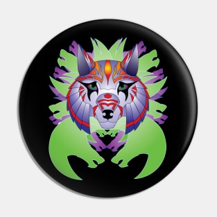 Wolf Mask Pin