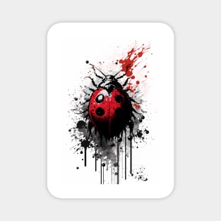 Ink Ladybug Painting Magnet