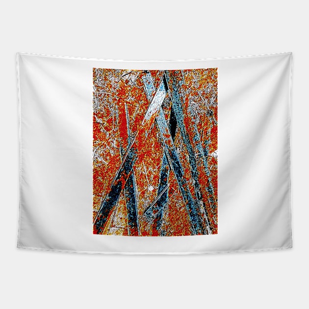 Blue Poles Firestorm Tapestry by Tovers