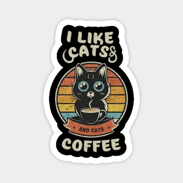 I like cats and coffee Magnet by TshirtMA