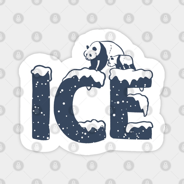 Ice baby halloween panda Magnet by albertocubatas