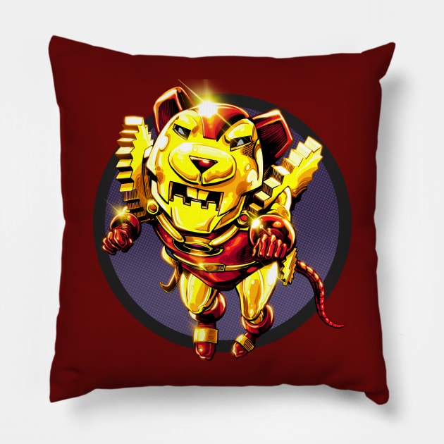 Iron Mouse 2020 Pillow by ThirteenthFloor